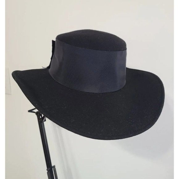 Eric Javits Women\'s Hat Felt Wool Black Bow Made in USA main image 7